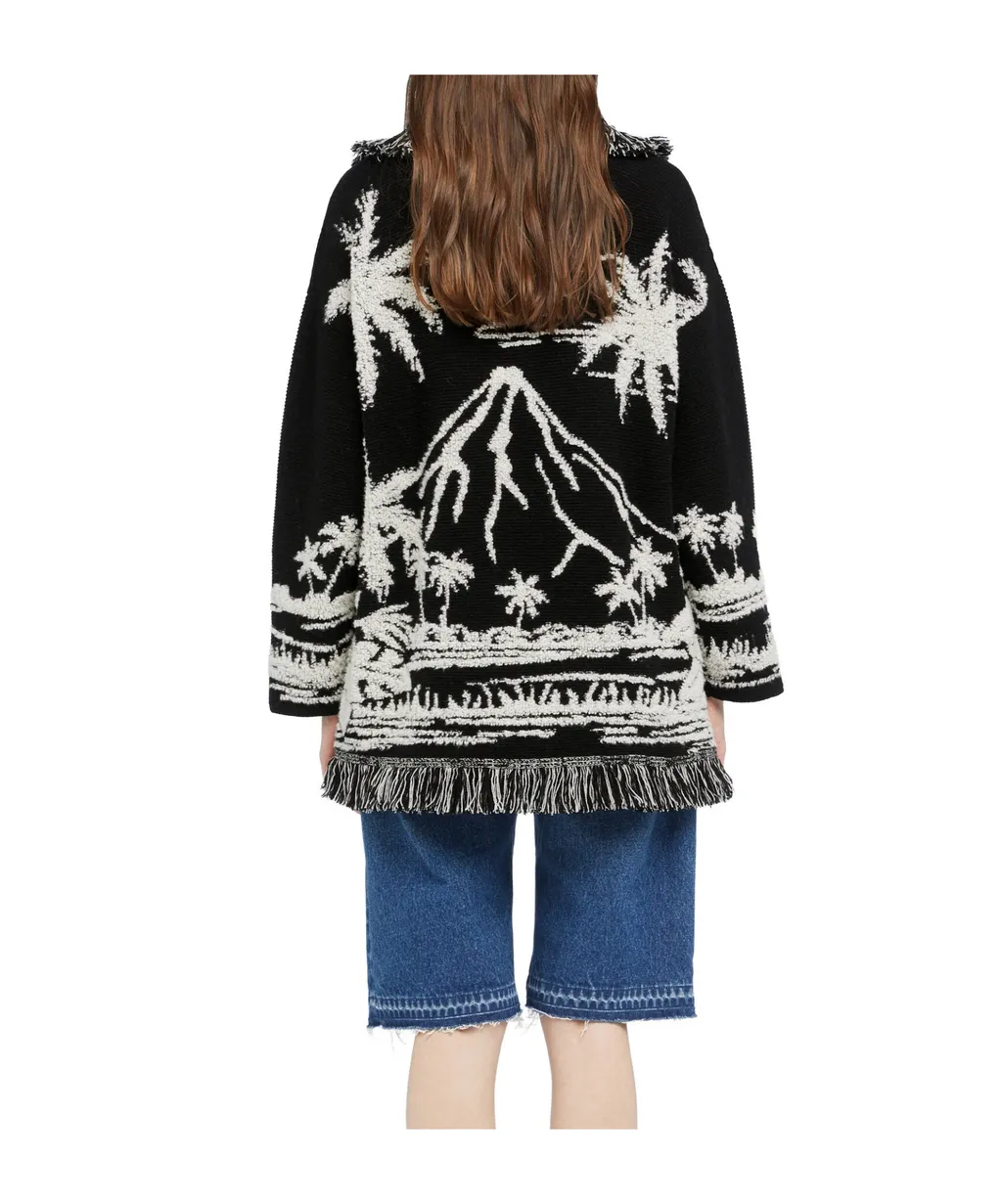 Palm Grove Tales Fringe Cardigan