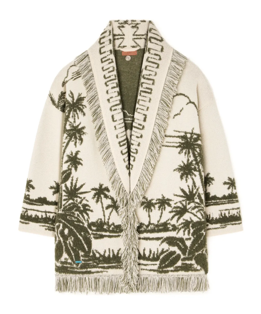 Palm-Tree Fringe Cardigan