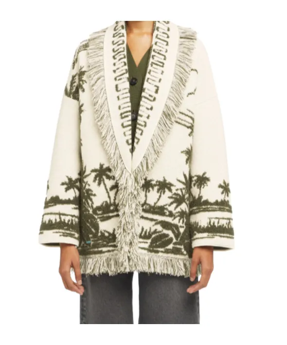 Palm-Tree Fringe Cardigan