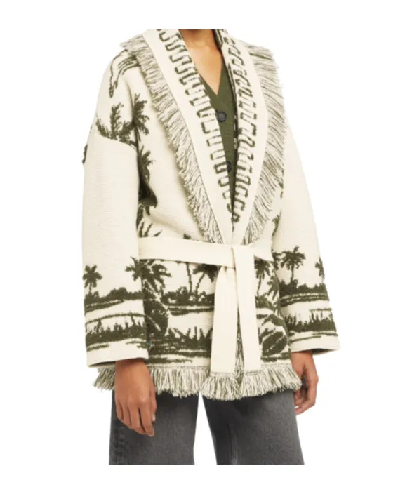 Palm-Tree Fringe Cardigan
