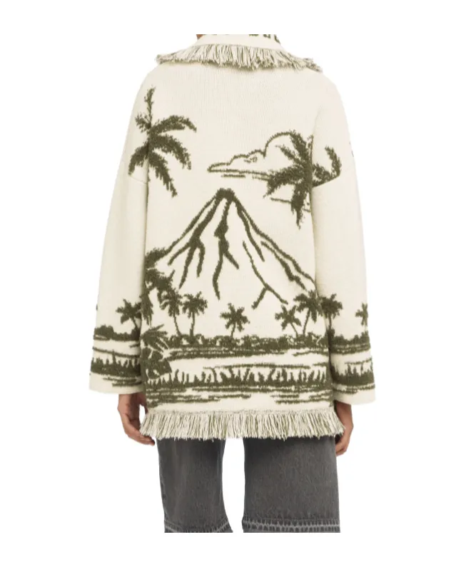 Palm-Tree Fringe Cardigan