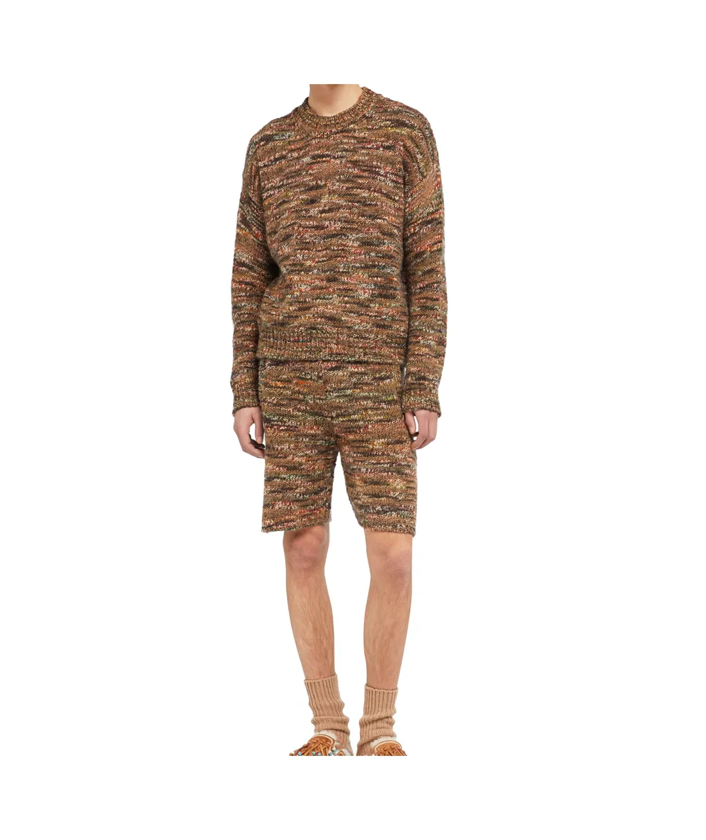 Grunge Beat Speckled Crew-Neck Sweater