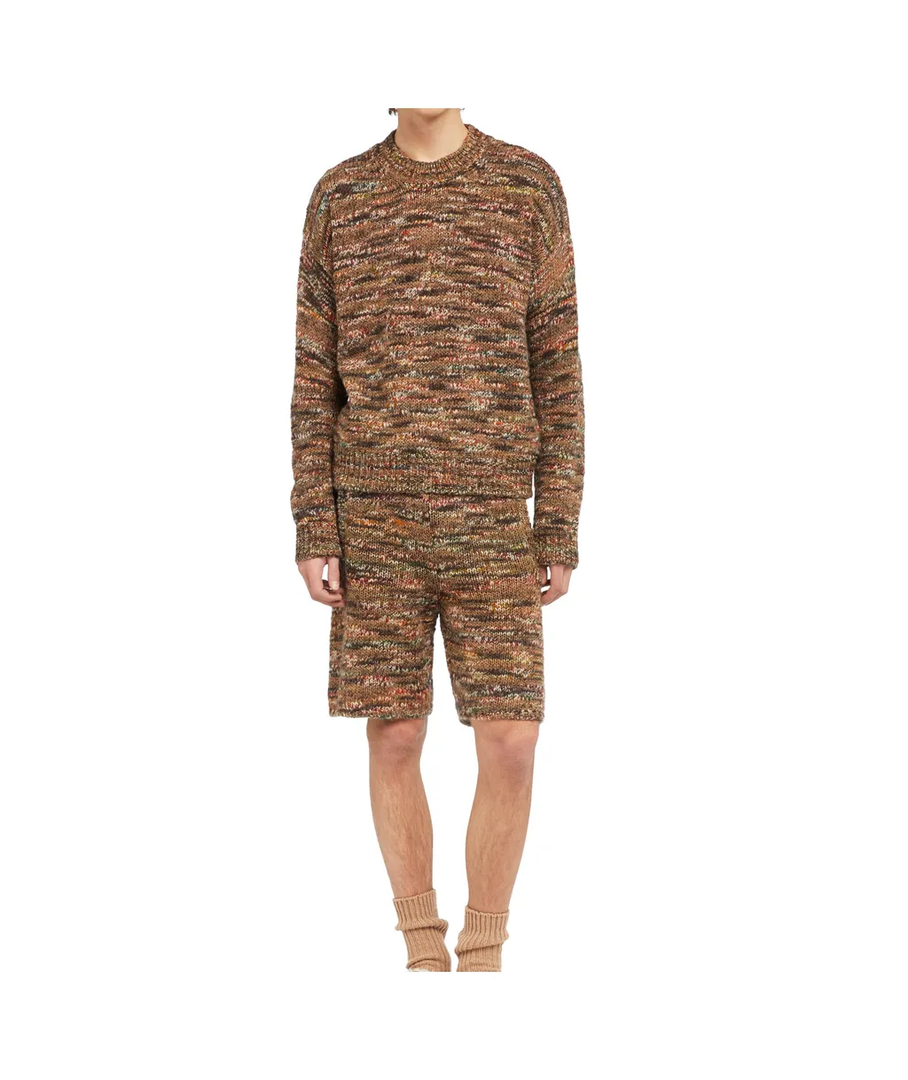 Grunge Beat Speckled Crew-Neck Sweater