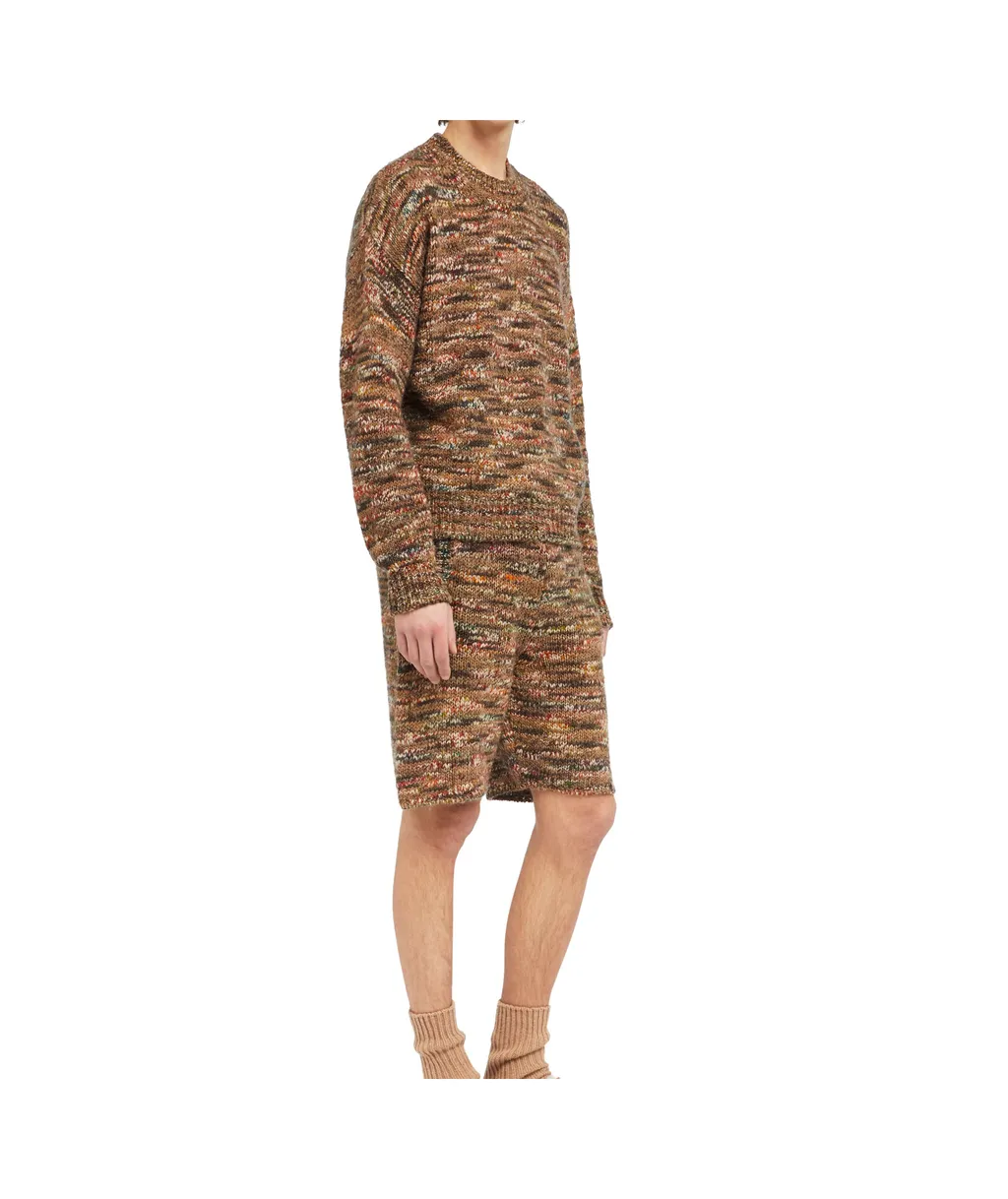 Grunge Beat Speckled Crew-Neck Sweater