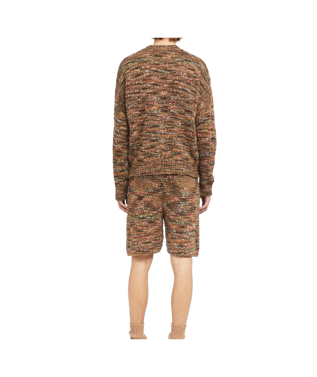 Grunge Beat Speckled Crew-Neck Sweater