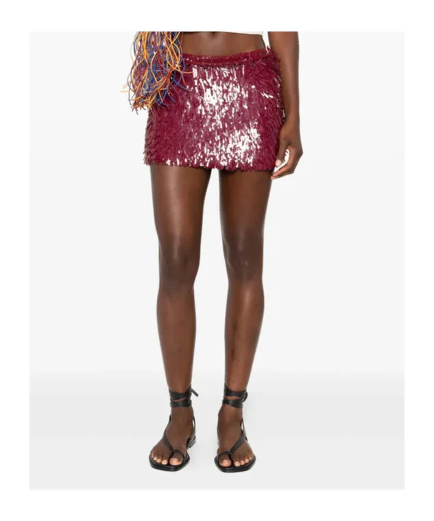 Fringe Mini Skirt