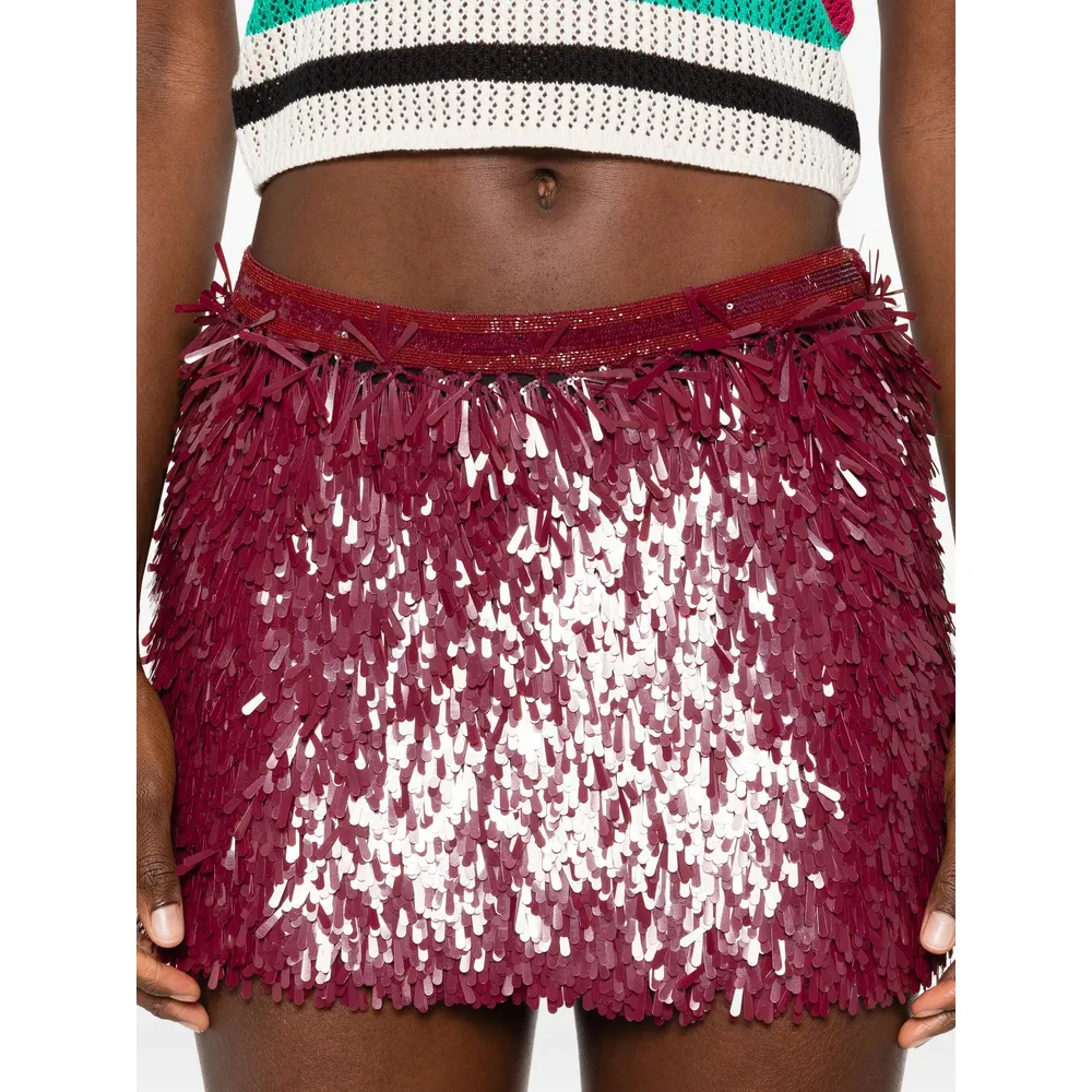 Fringe Mini Skirt