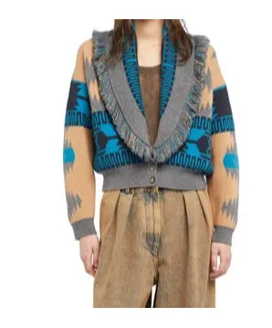Icon Jacquard Fringe Bomber Jacket