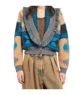 Icon Jacquard Fringe Bomber Jacket