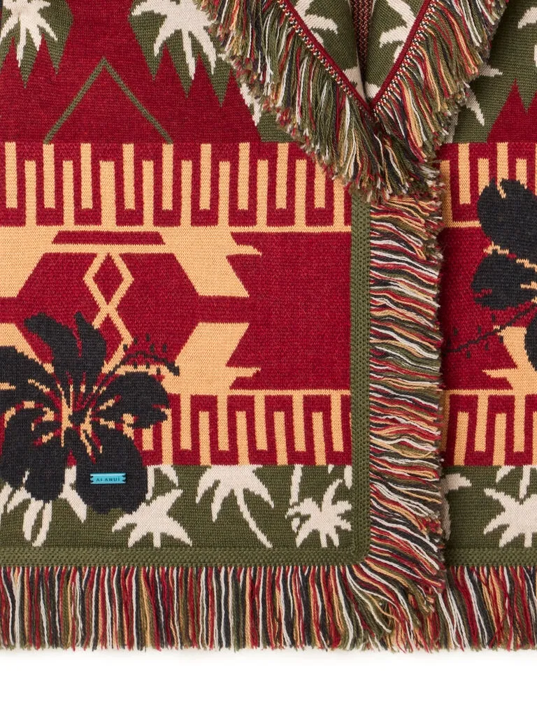 Icon Jacquard Fringed Cardigan