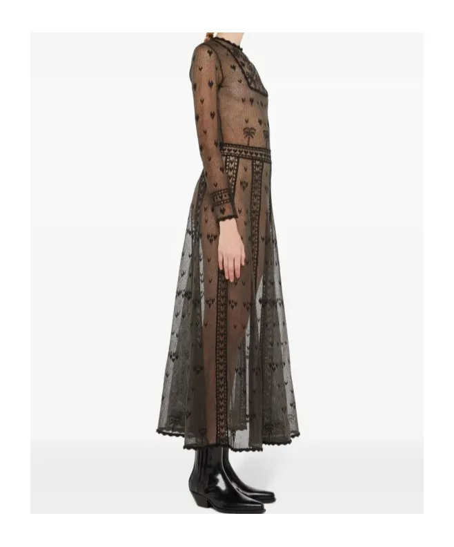 Embroidered Sheer Dress