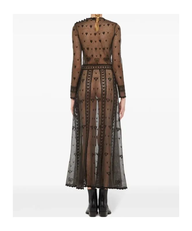 Embroidered Sheer Dress