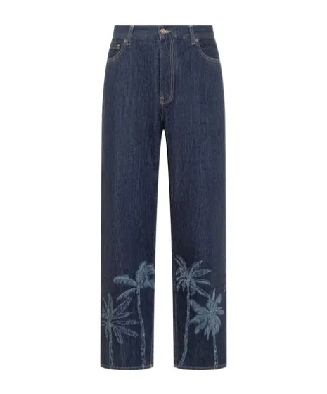 Logo-Patch Straight-Leg Jeans