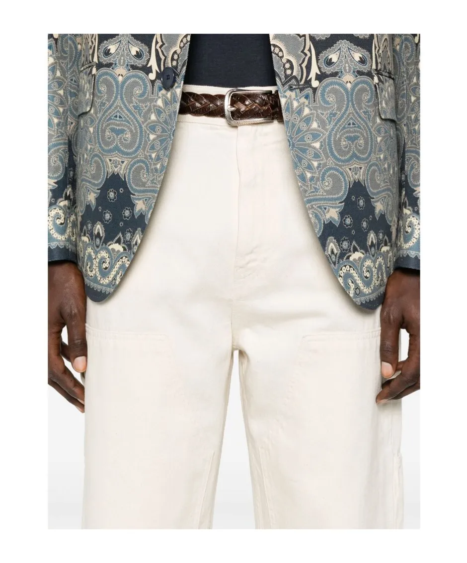 Straight Leg Denim Pants
