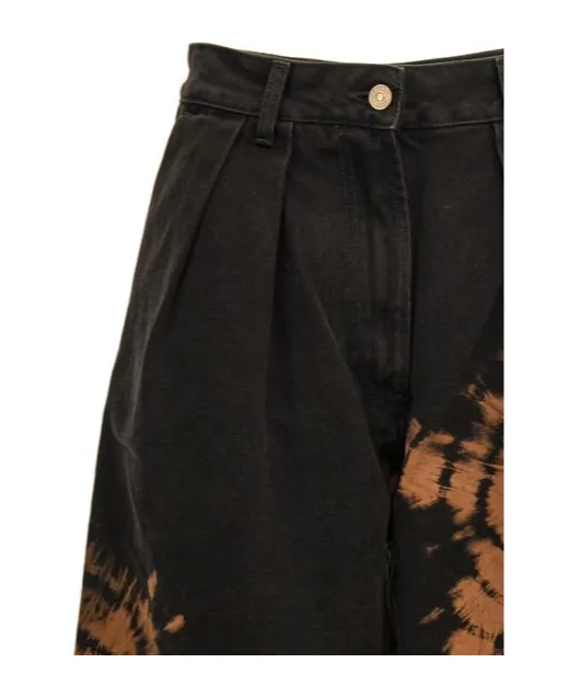 Tie Dye Wide Leg Denim Jeans