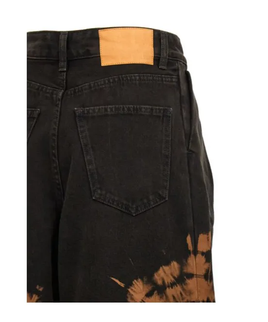 Tie Dye Wide Leg Denim Jeans