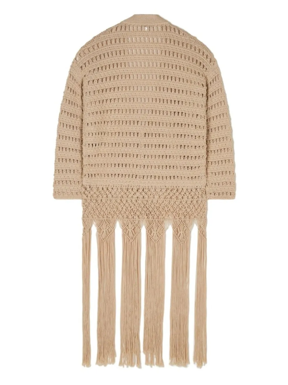 V-Neck Fringed Cardigan