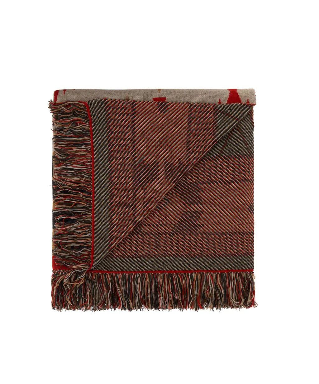 Icon Jacquard Fringed Blanket