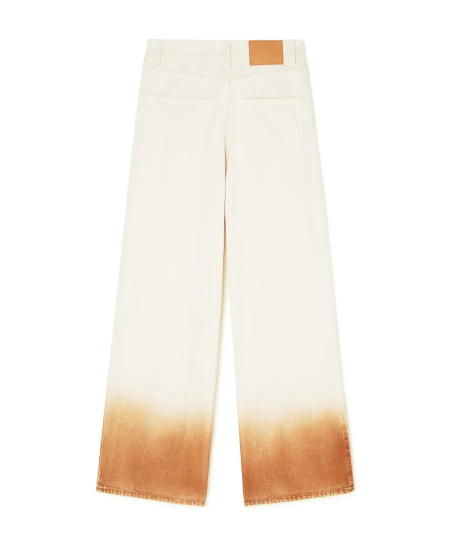 Gradient Effect Wide-Leg Jeans