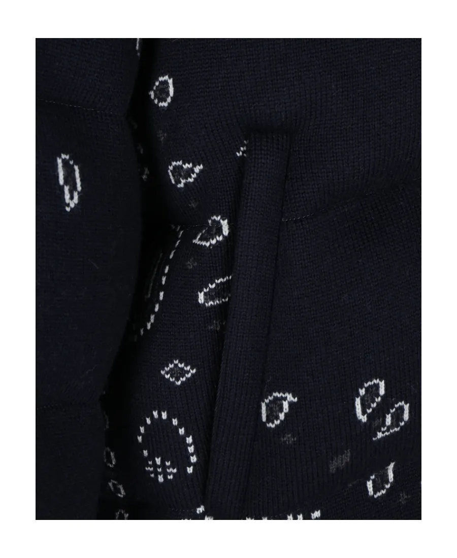 Paisley Printed Zipped Padded Jacket
