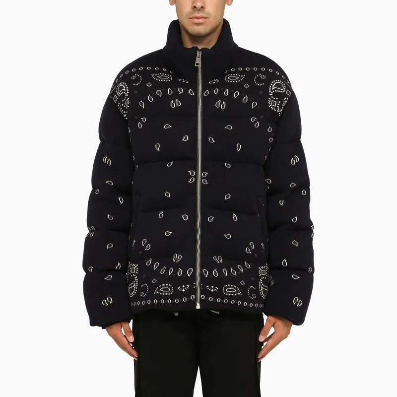Paisley Printed Zipped Padded Jacket