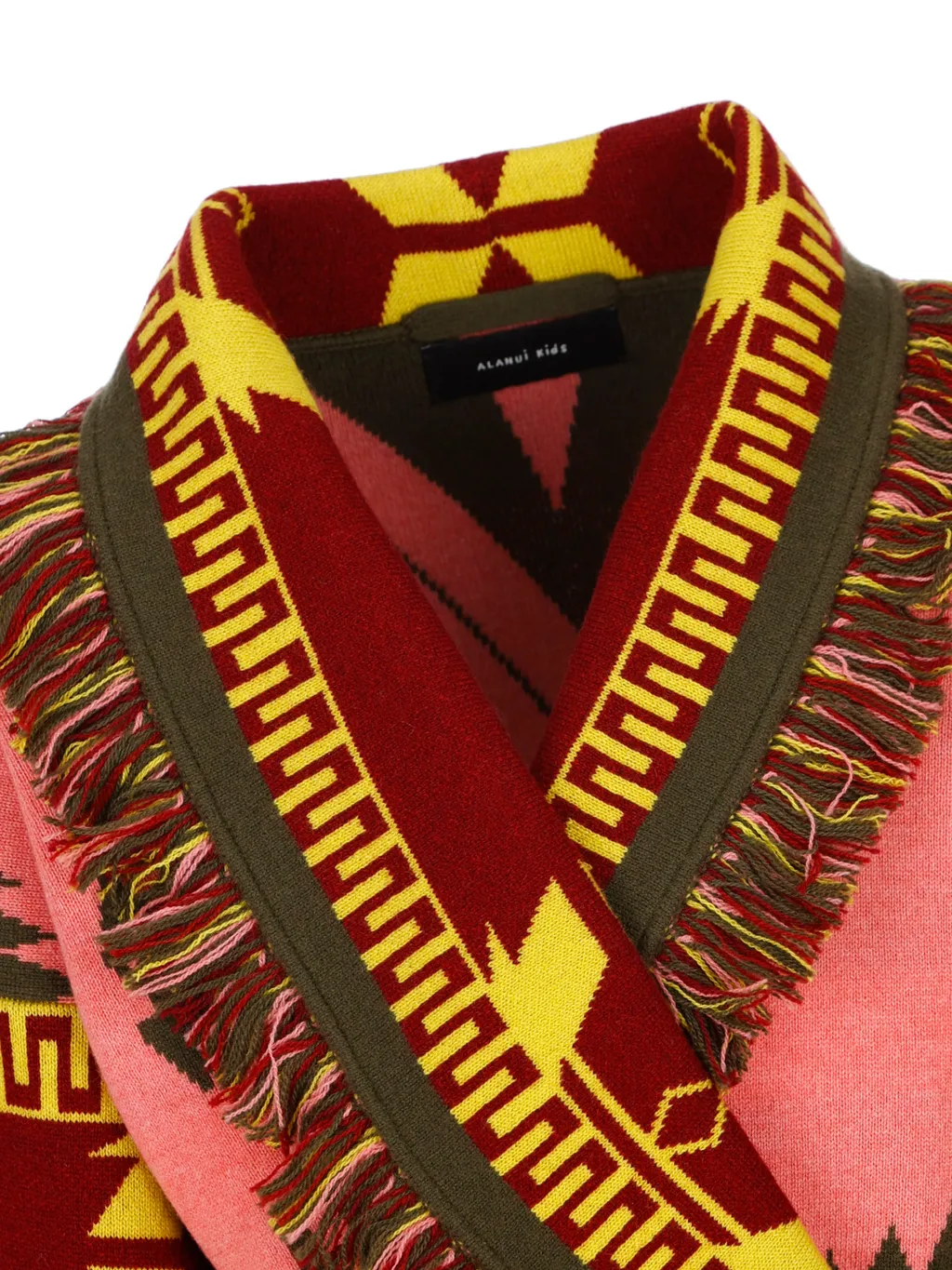 Intarsia-Knit Belted Cardigan