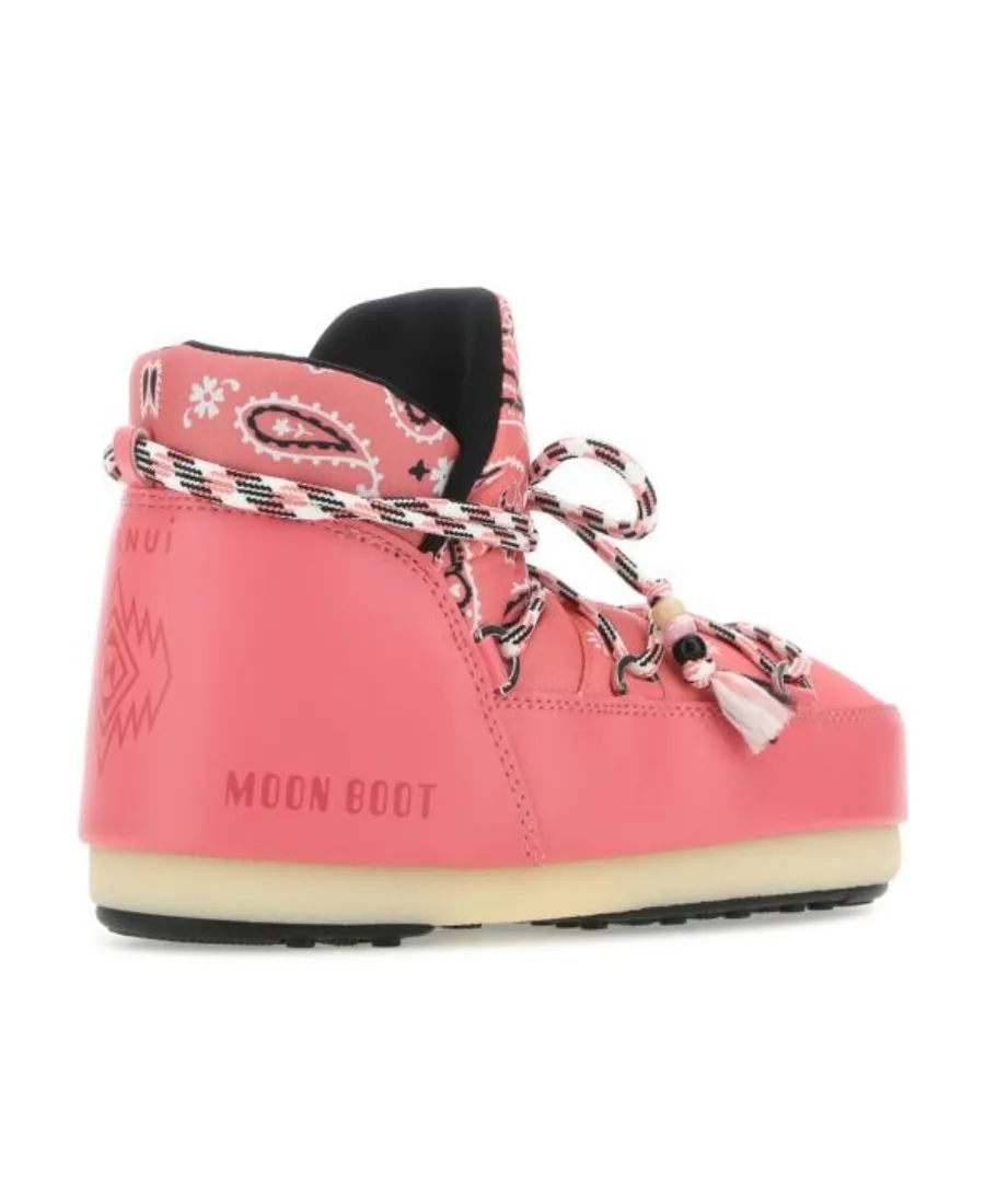 Bandana-Printed Round-Toe Boots
