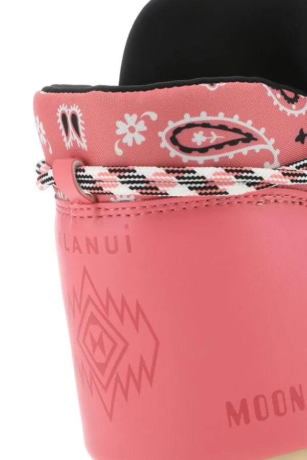 Bandana-Printed Round-Toe Boots