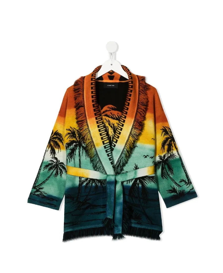 Palm Tree Printed Cardigan
