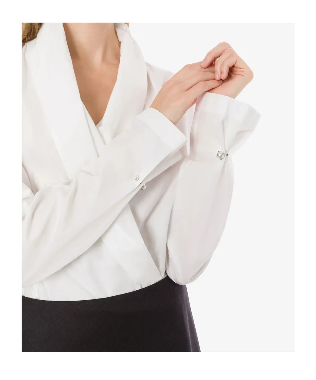 Crossed Cotton Poplin Shirt