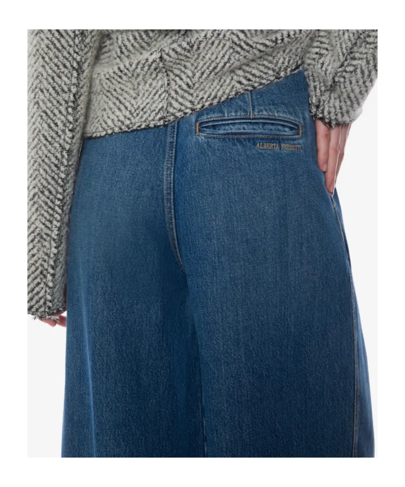 Wide Leg Denim Jeans