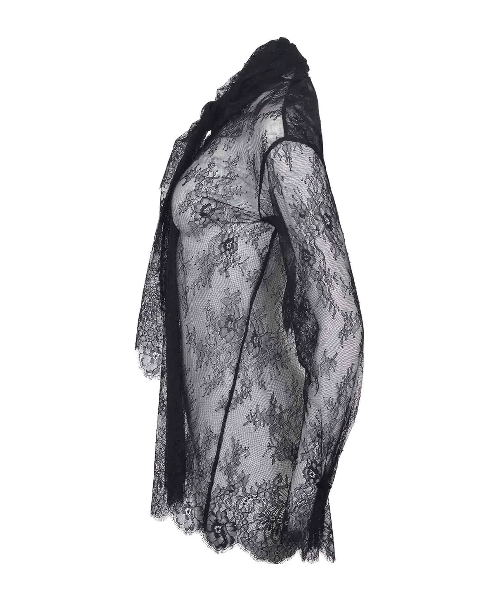 Lace High Neck Top