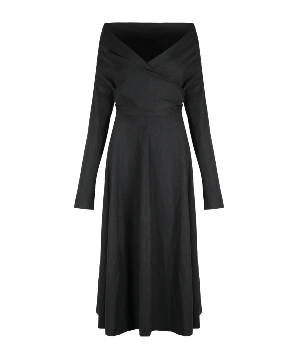 Off-Shoulder Draped Dress