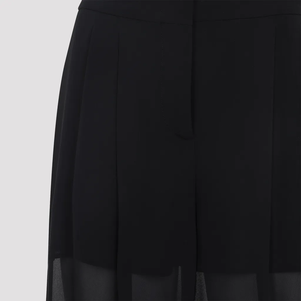 Pleated-Front Palazzo Trousers