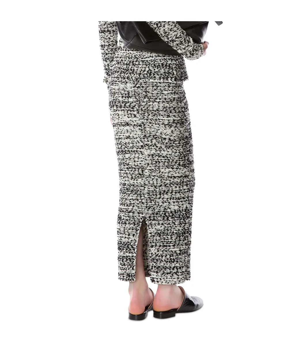 Long Knit Skirt In Bouclé Wool