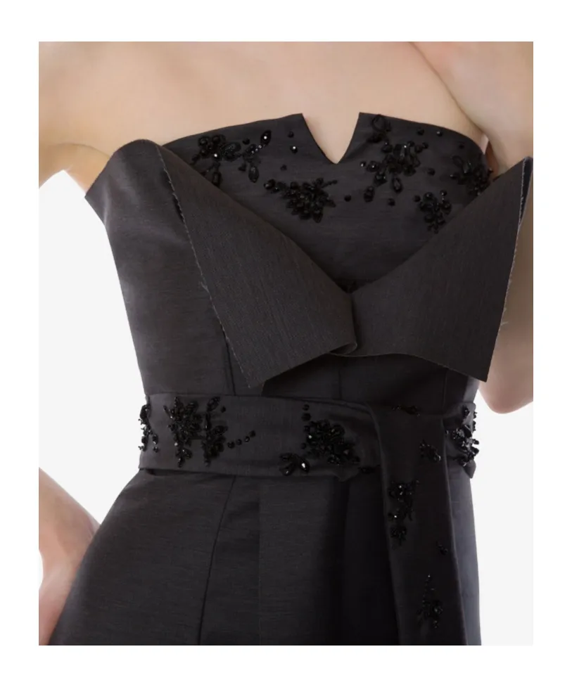 Embroidered Bustier Dress
