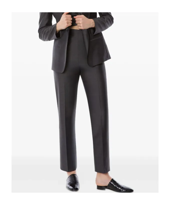 Pleated Front Tapered Leg Slacks