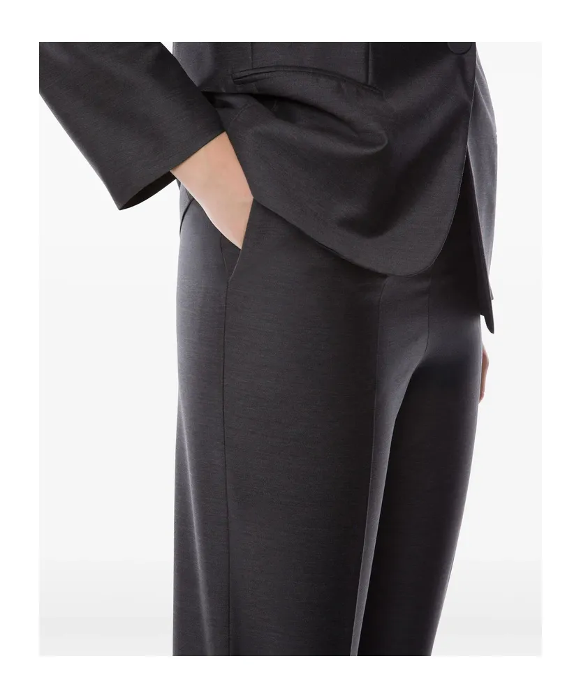 Pleated Front Tapered Leg Slacks
