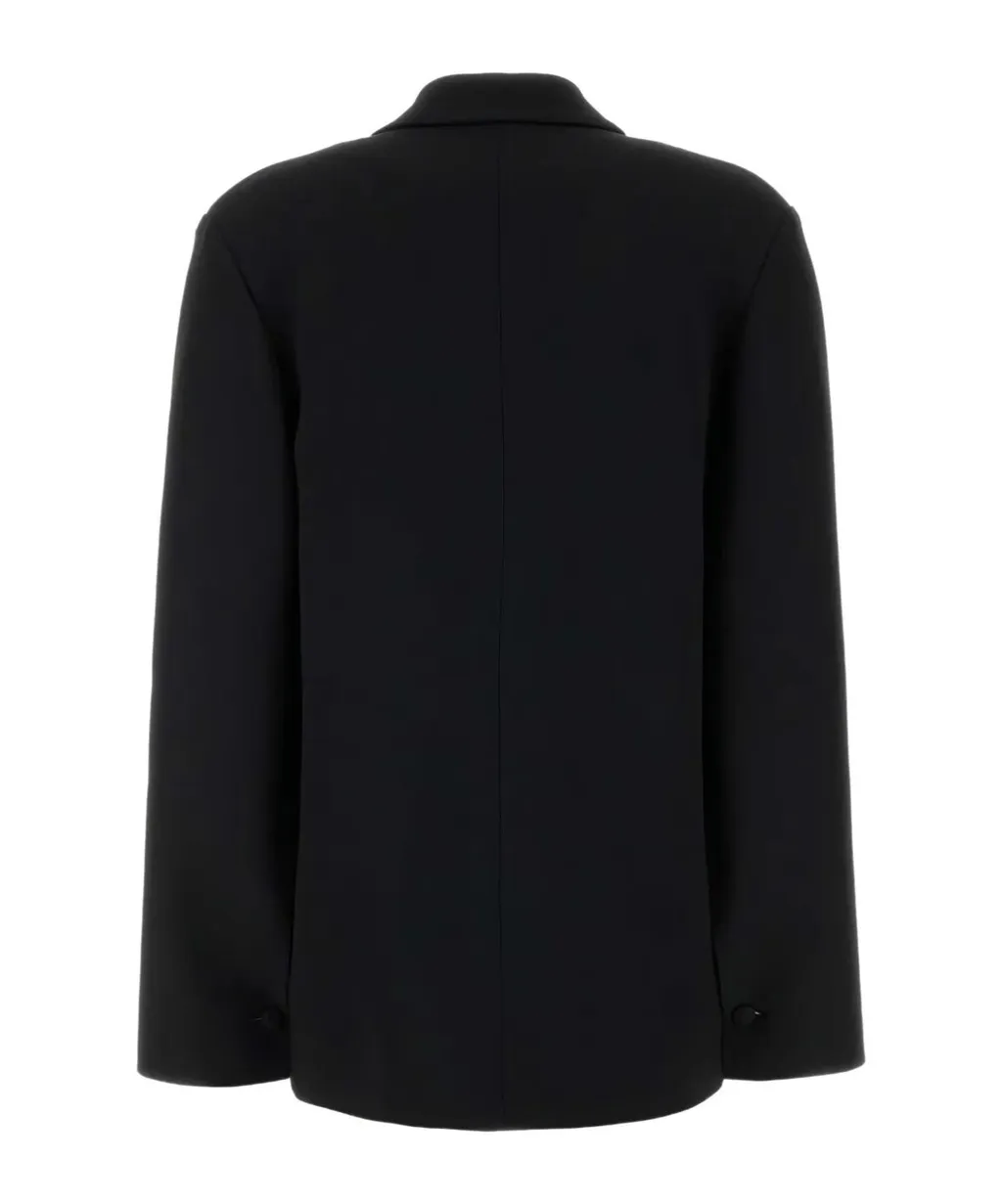 Stretch Crepe Single-Breasted Blazer