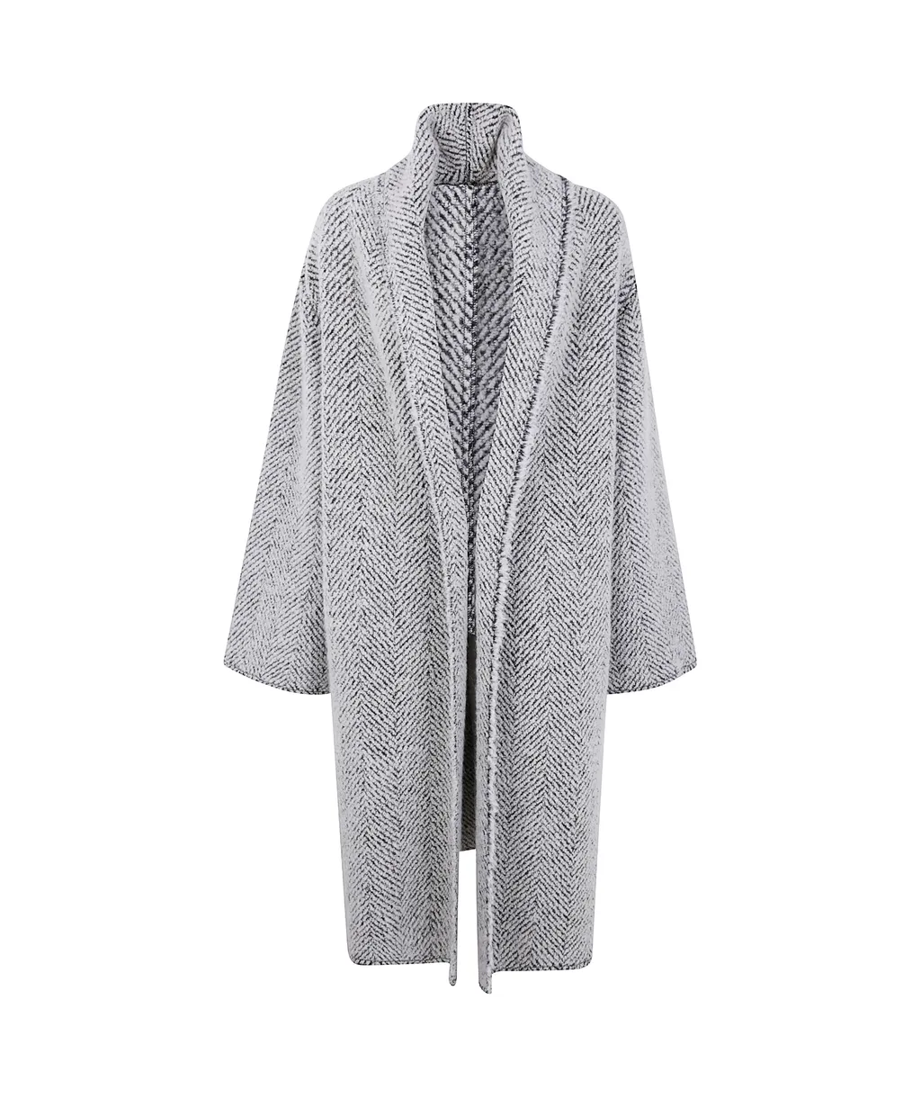 Herringbone-Pattern Coat