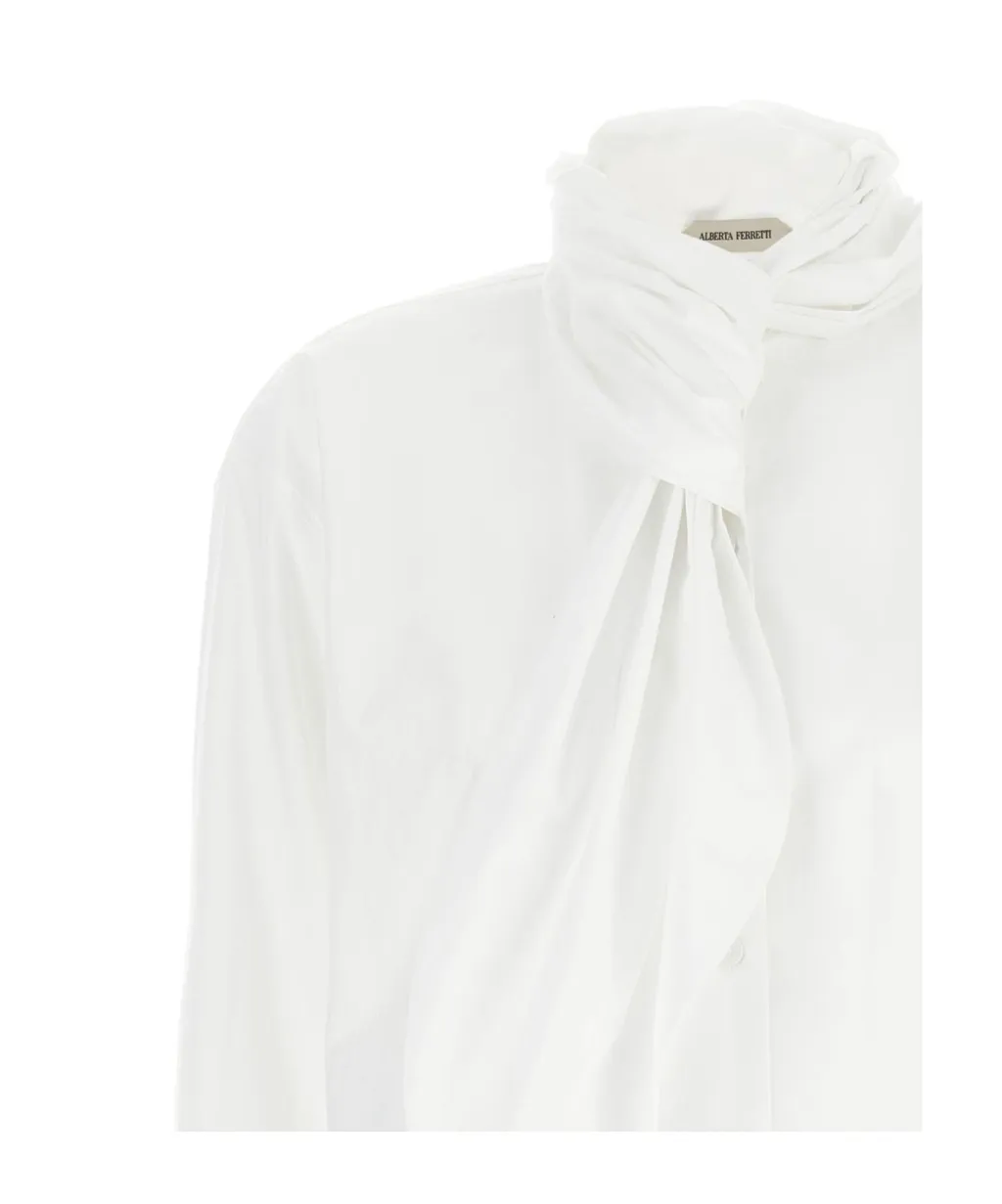Knot Tie Detailed Poplin Shirt
