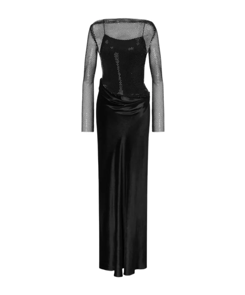 Sequin-Embellishment Maxi Dress