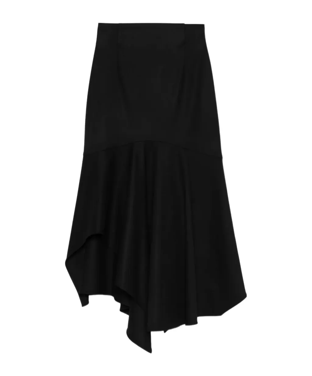 Asymmetric Ruffled Skirt