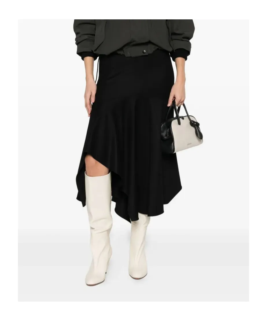 Asymmetric Ruffled Skirt