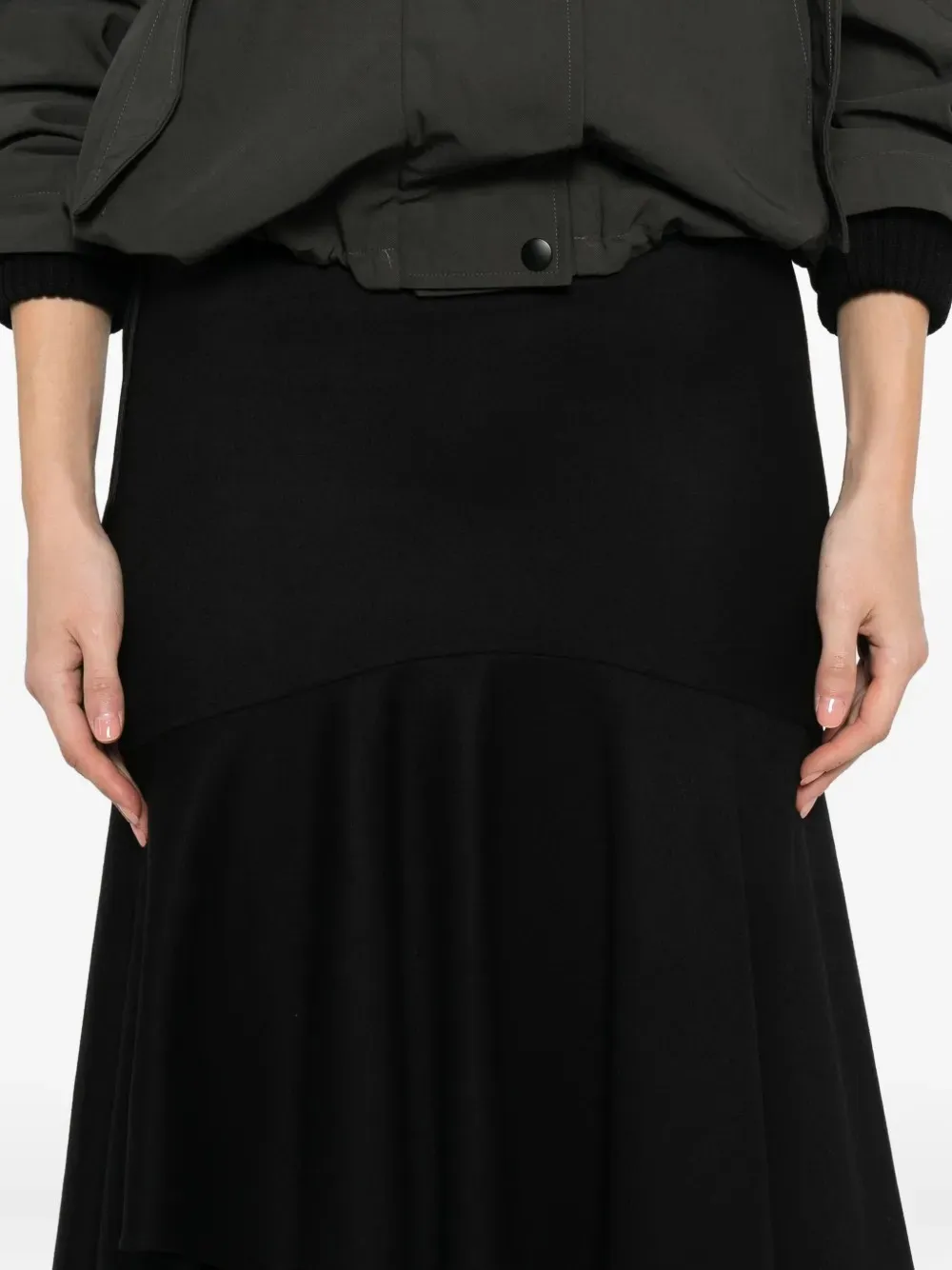 Asymmetric Ruffled Skirt