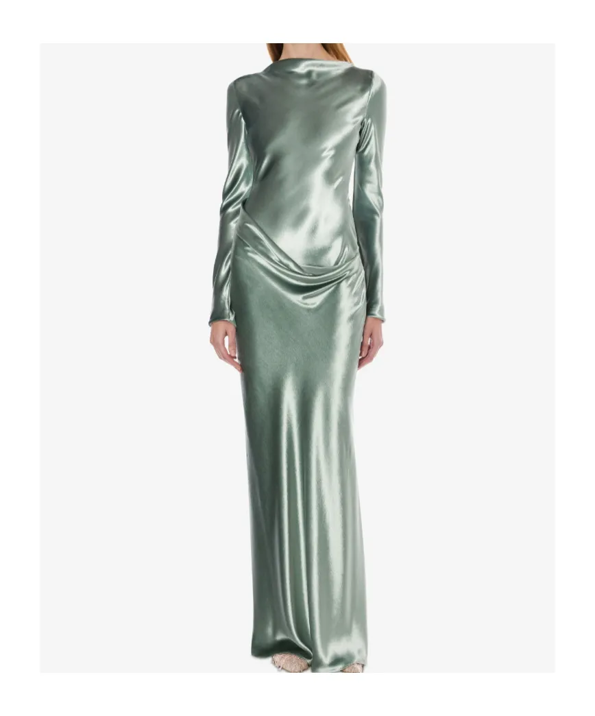 Long Dress In Glossy Velvet