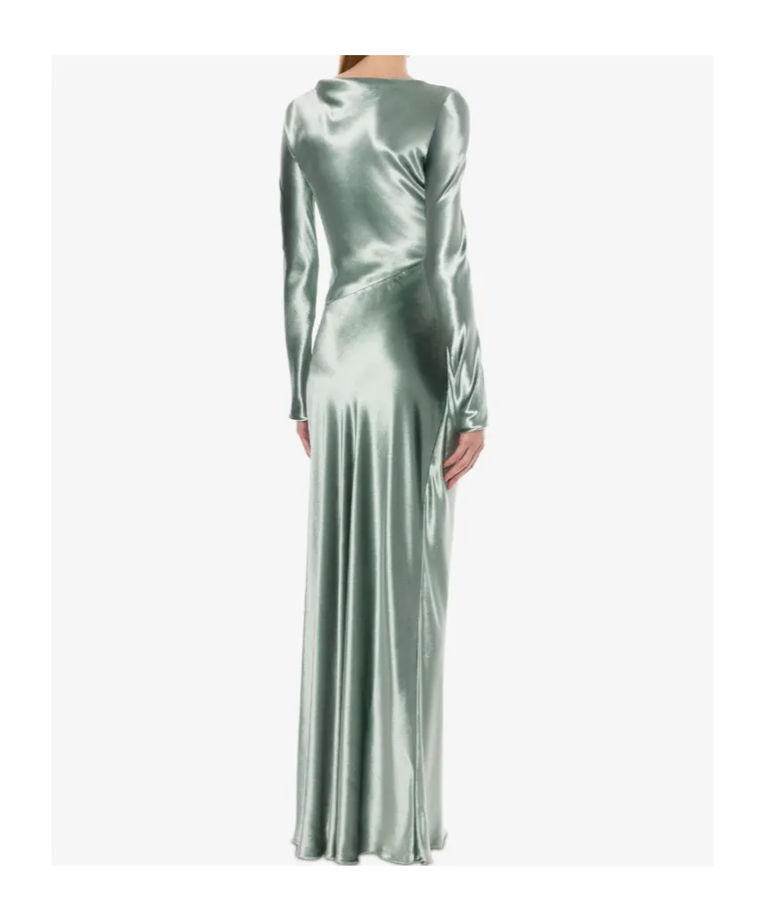 Long Dress In Glossy Velvet