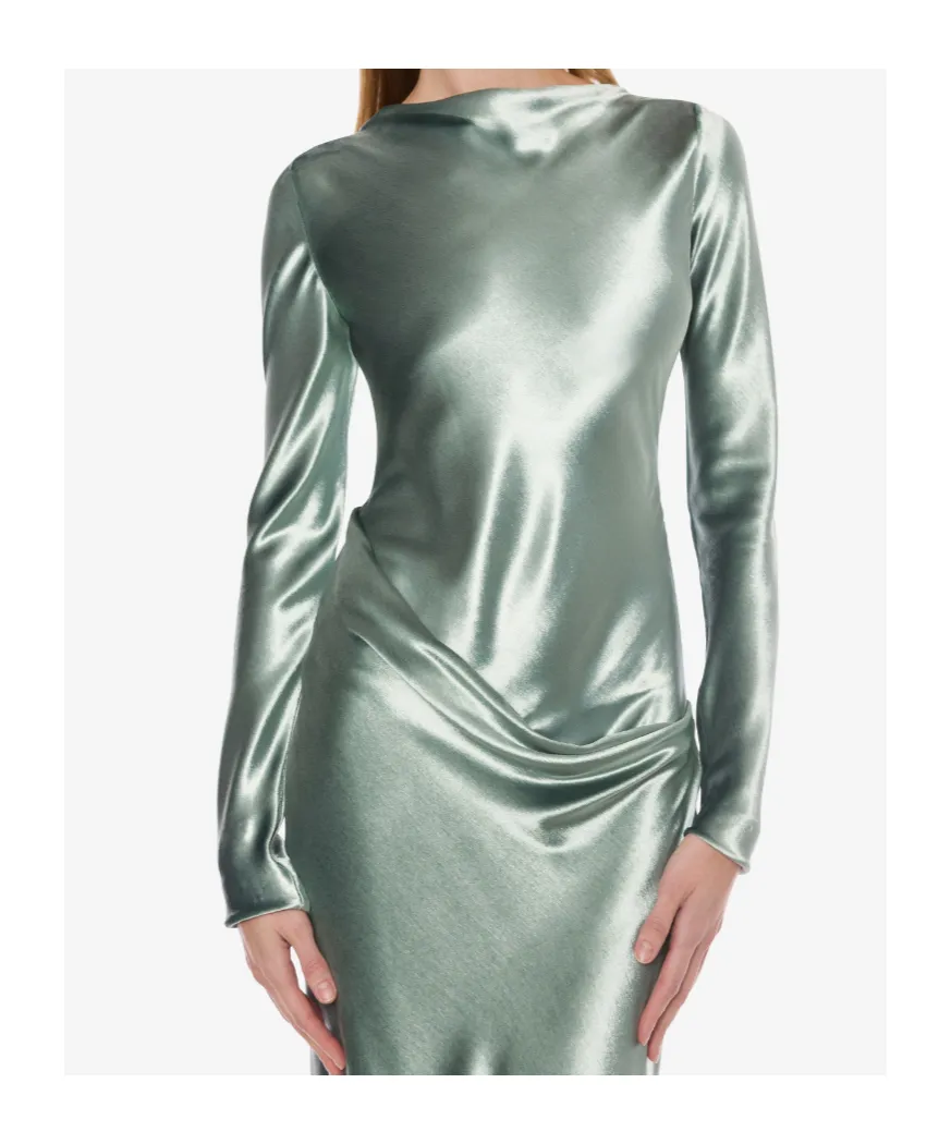 Long Dress In Glossy Velvet