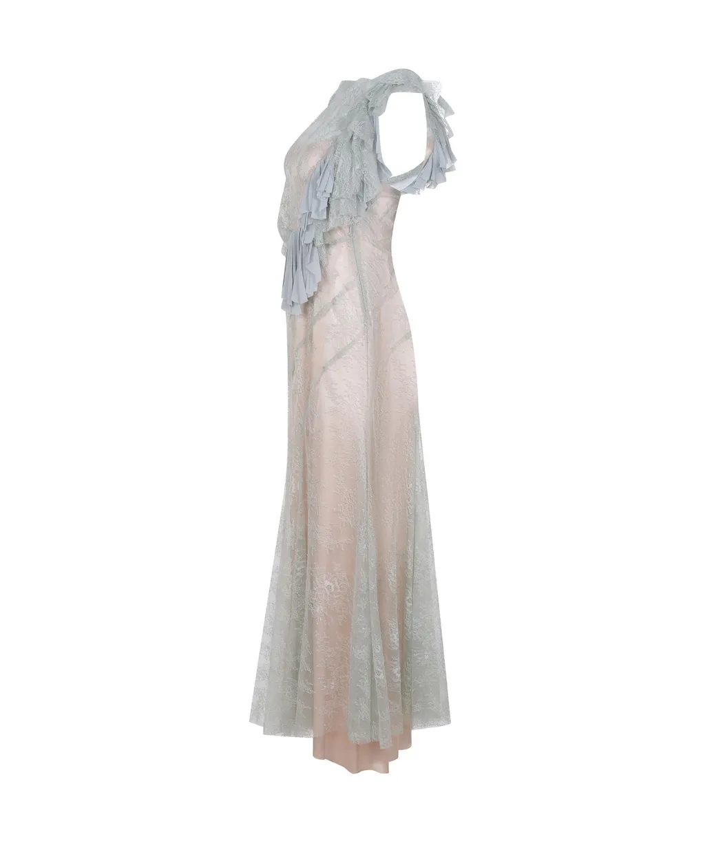 Lace Sleeveless Long Dress