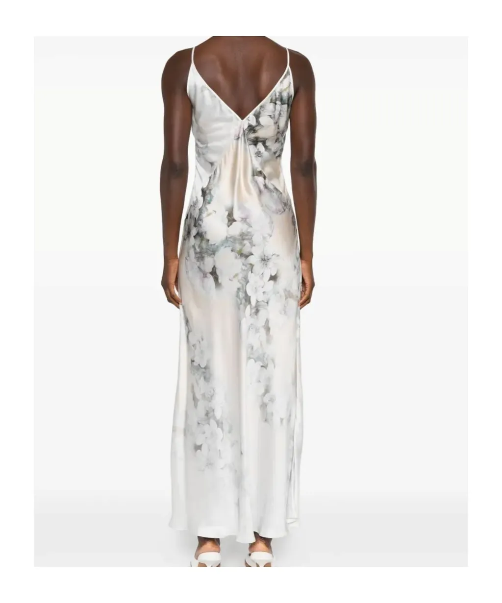 Floral-Print Slip Day Dress